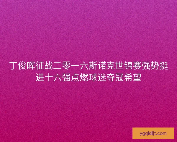 丁俊晖征战二零一六斯诺克世锦赛强势挺进十六强点燃球迷夺冠希望 丁俊晖征战二零一六斯诺克世锦赛强势挺进十六强点燃球迷夺冠希望