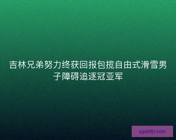 吉林兄弟努力终获回报包揽自由式滑雪男子障碍追逐冠亚军 吉林兄弟努力终获回报包揽自由式滑雪男子障碍追逐冠亚军